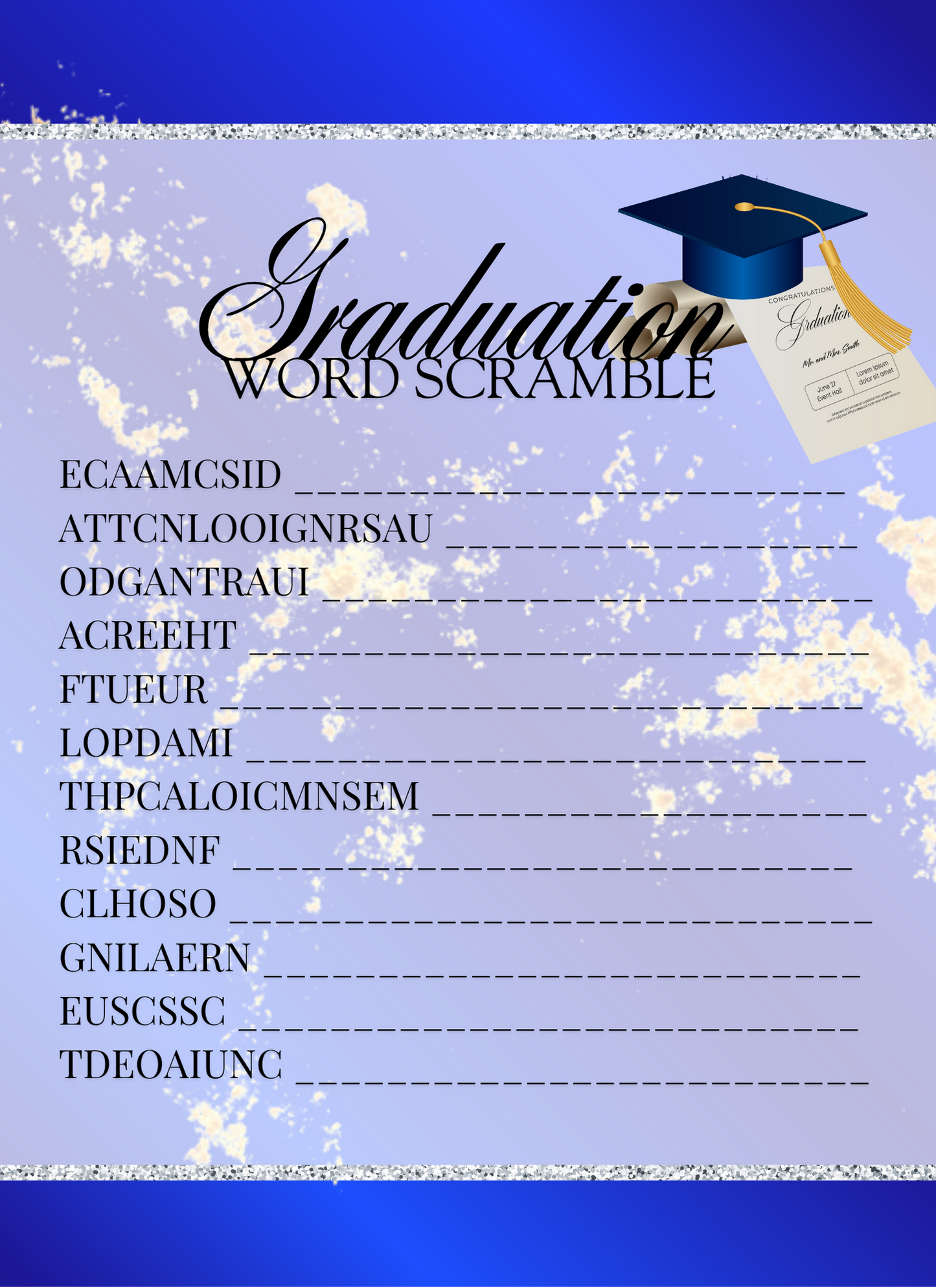 Lux Miami Graduation - Activity Book