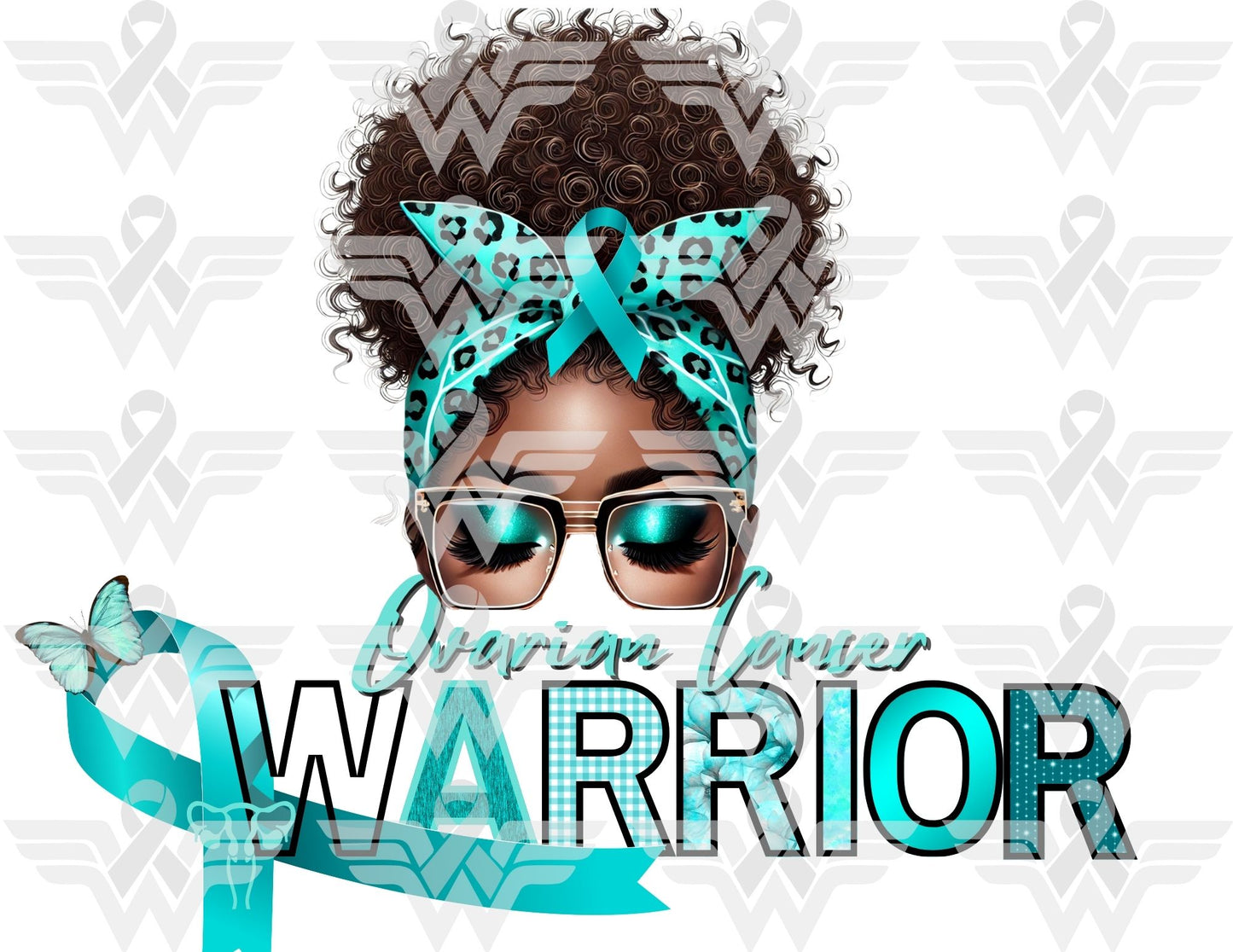 Ovarian Cancer Awareness Warrior Editable Template