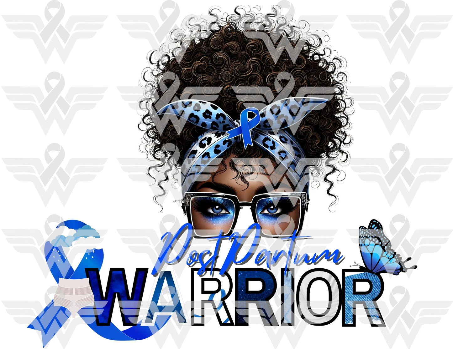 PostPartum Awareness Warrior Editable Template