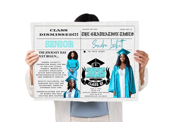 GRADUATION NEWSPAPER TEMPLATE (Teal)