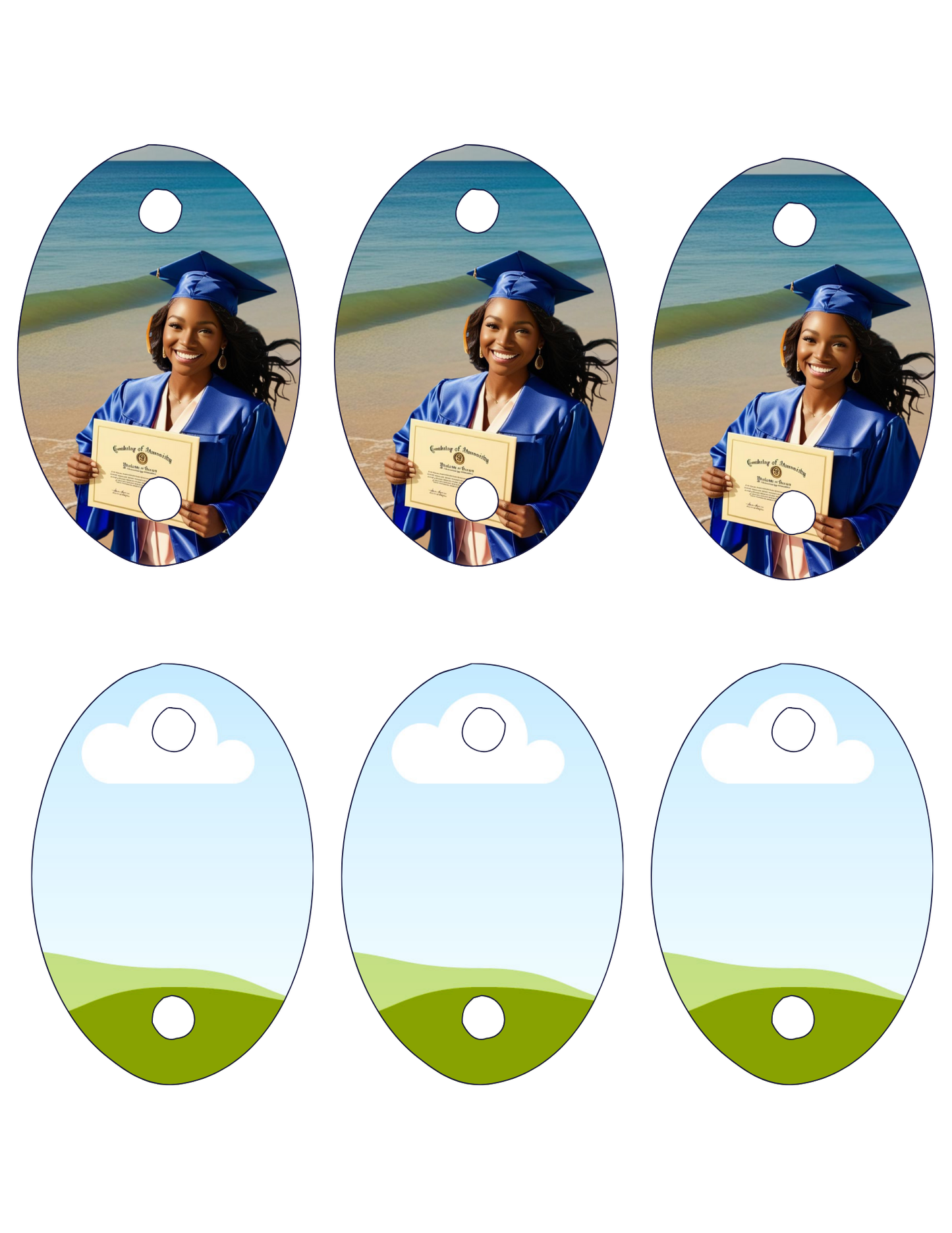 GRADUATION STRAW TAG TEMPLATES