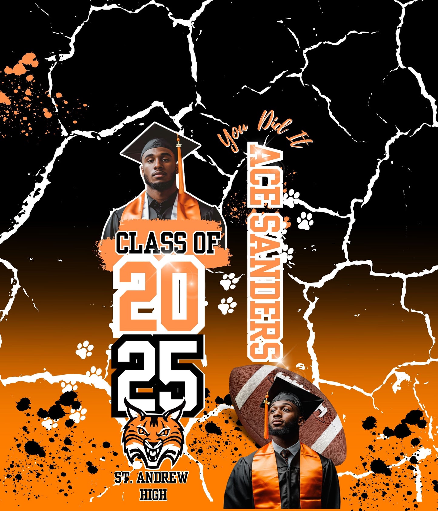 All Over Dress - Orange