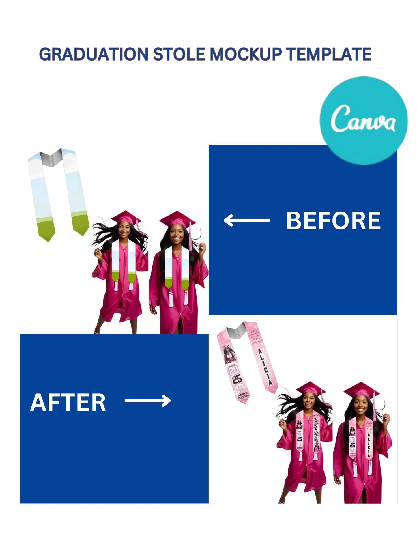 GRADUATION STOLE MOCKUP TEMPLATE