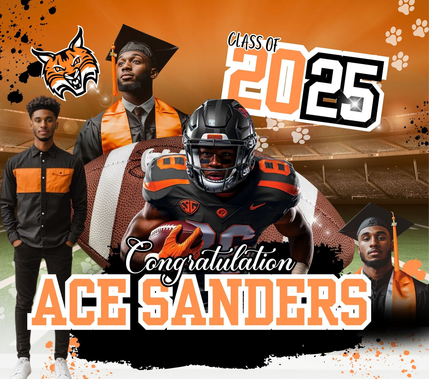 Graduation Yard Sign - Orange