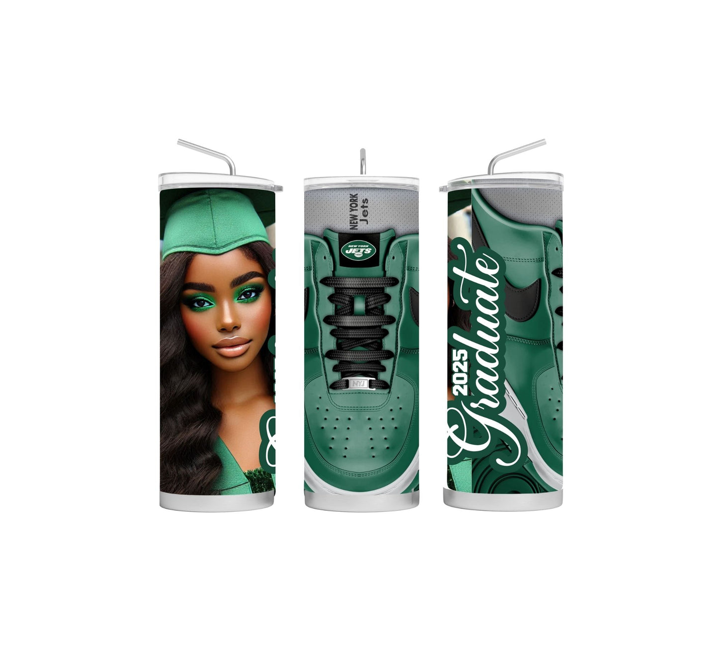 Graduation Green Tumbler Template