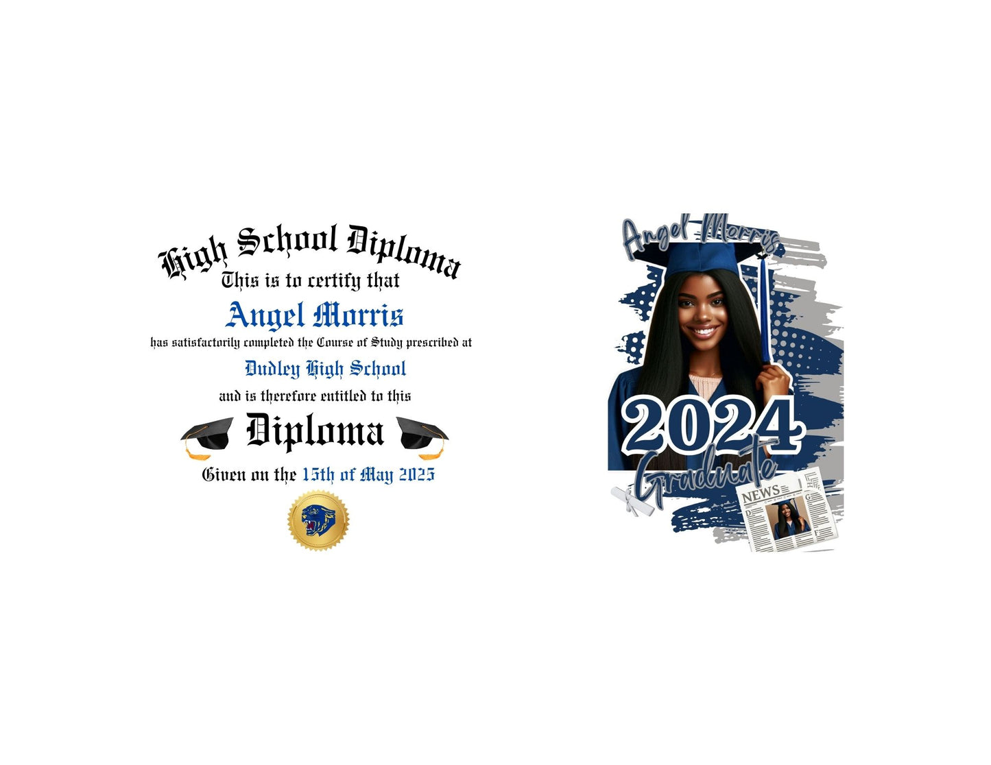 HIGH SCHOOL DIPLOMA/PHOTO 11 OZ. MUG TEMPLATE