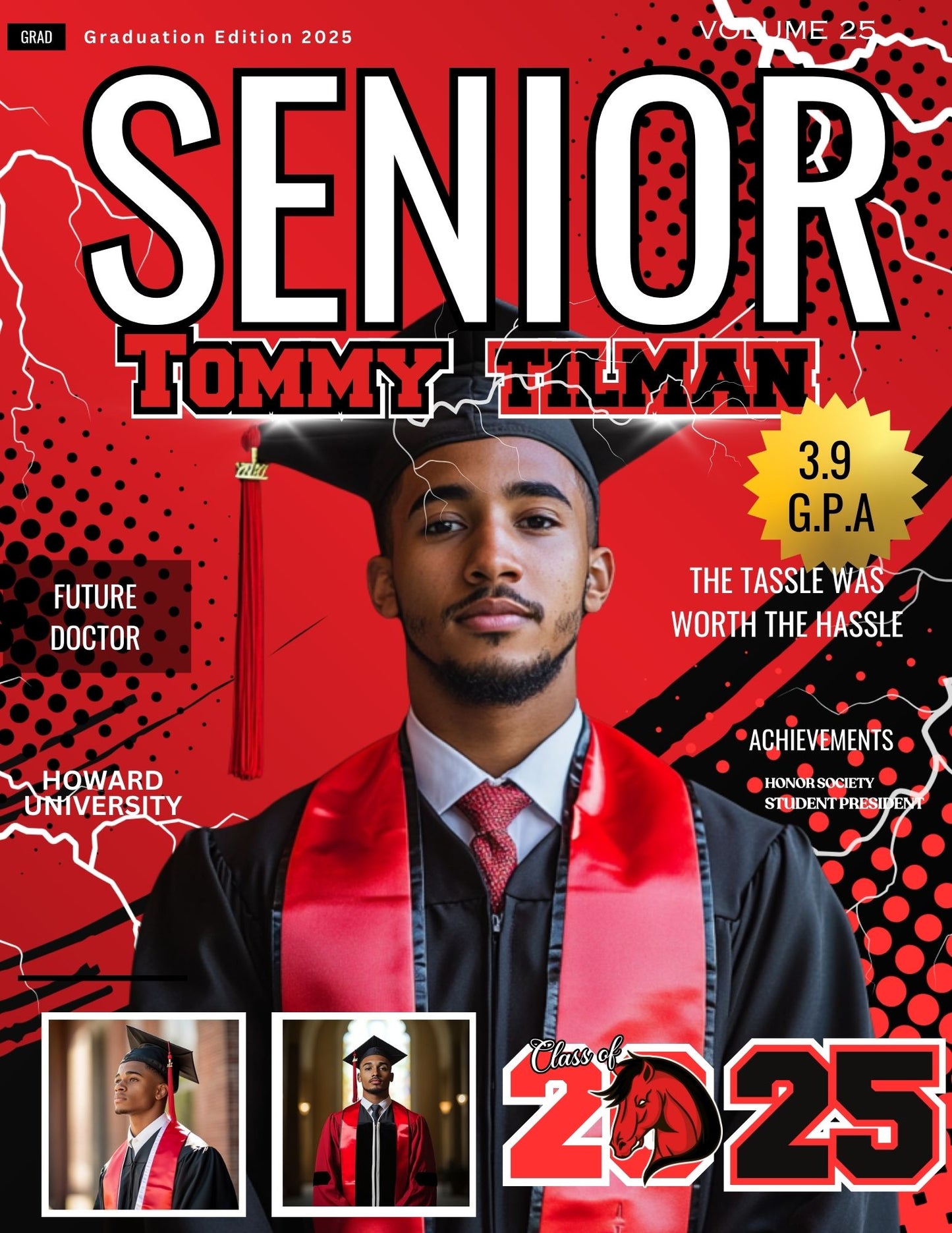 Magazine Cover Template - Red