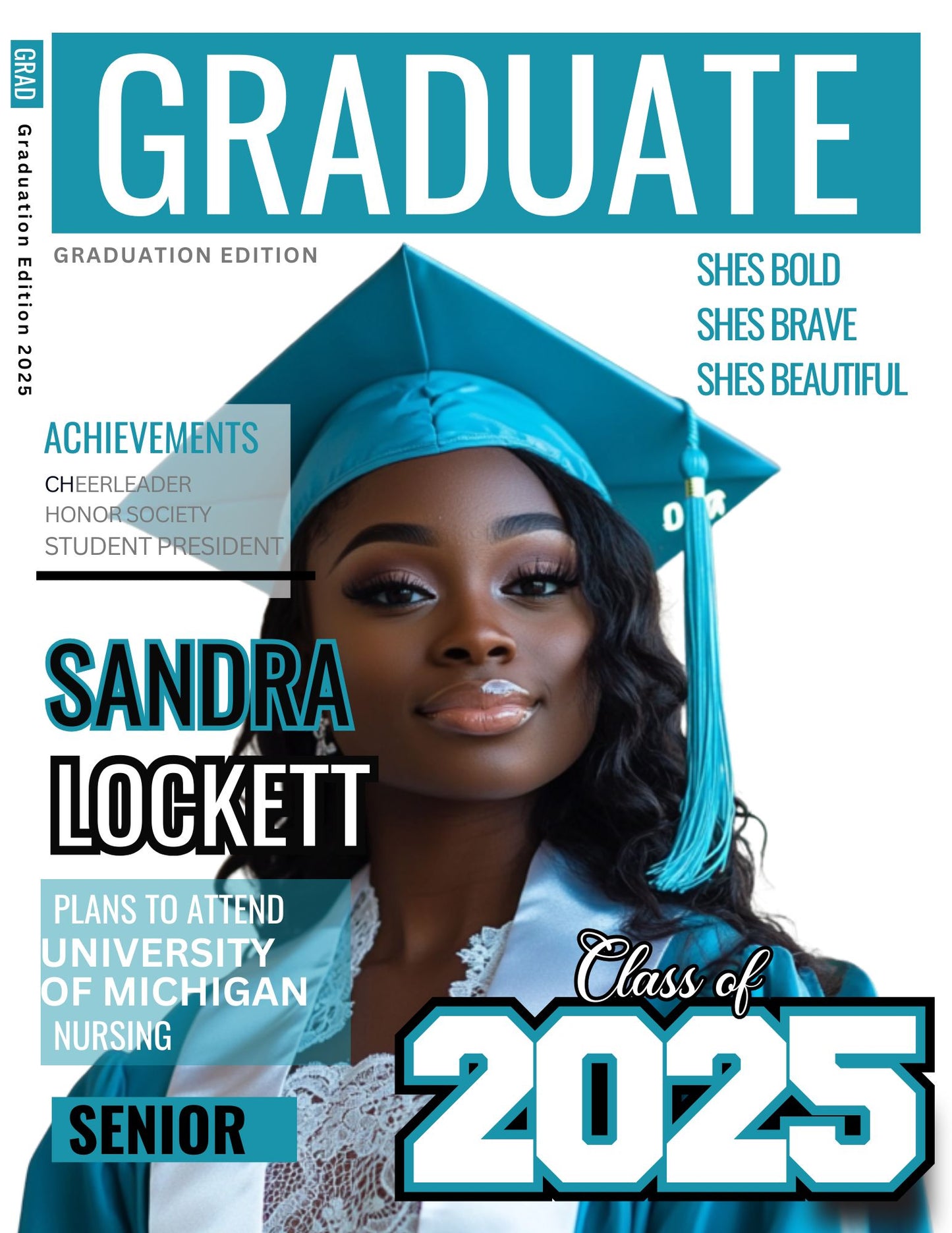 Magazine Cover Template - Teal