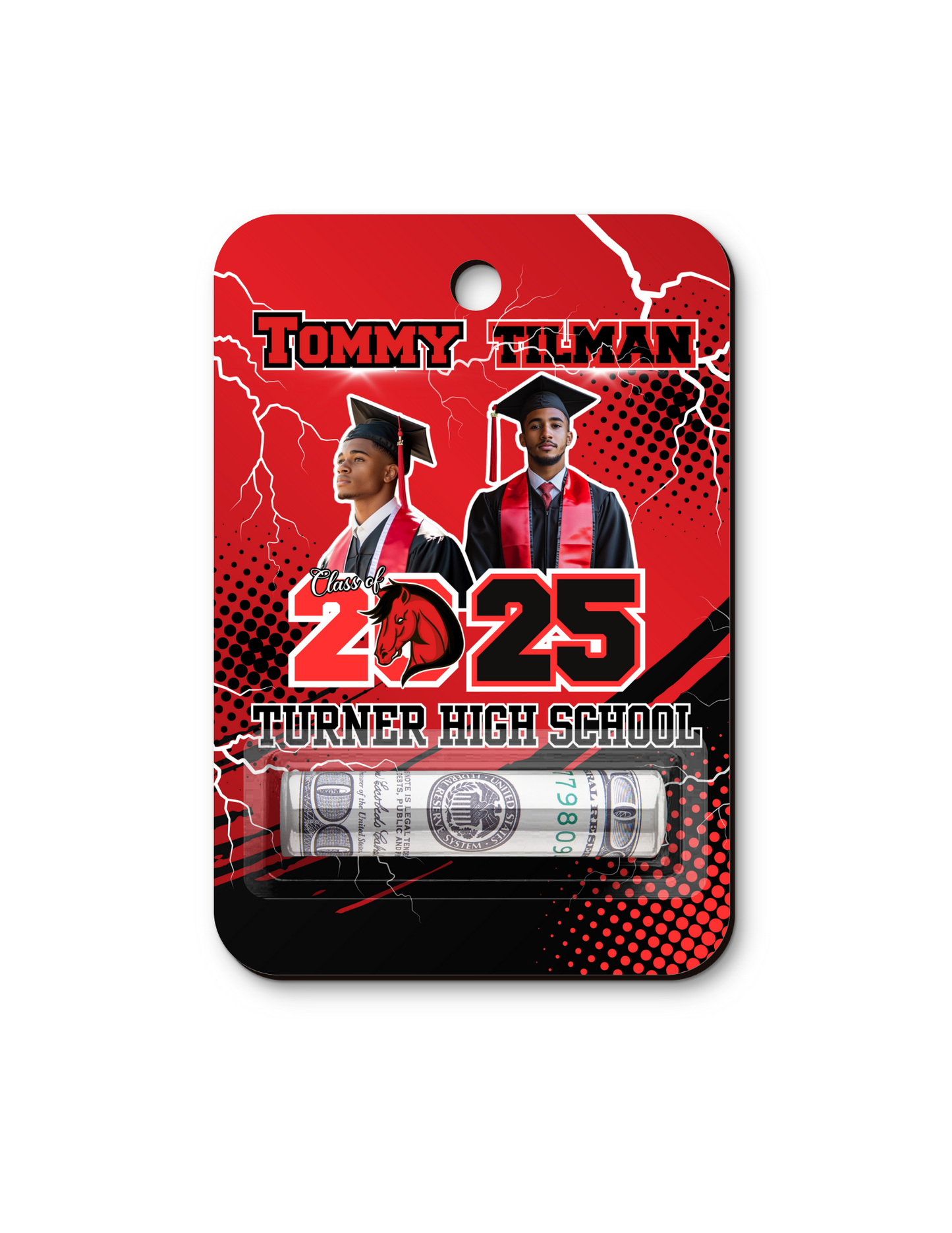 Money Holder Card Template - Red