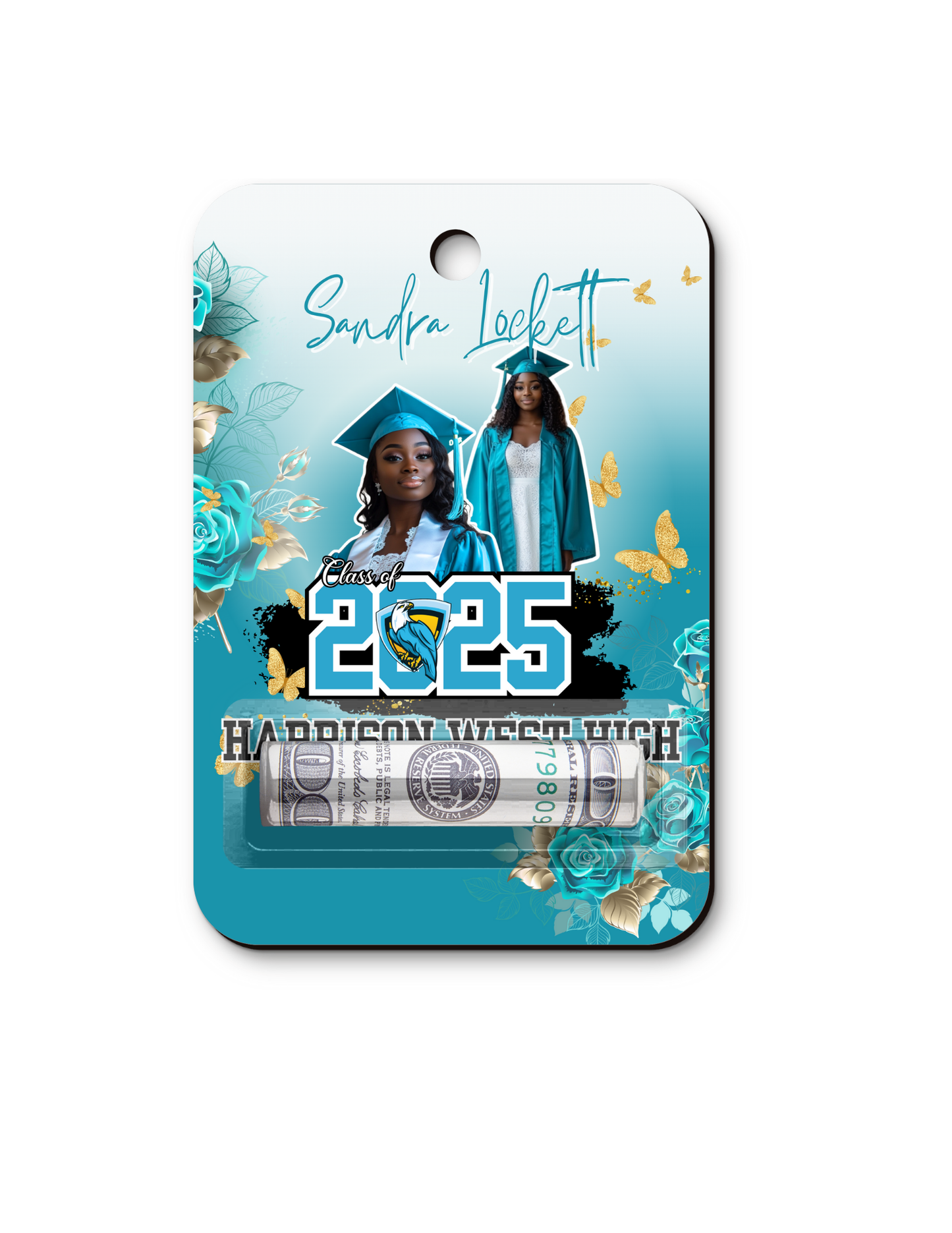 Money Holder Card Template - Teal
