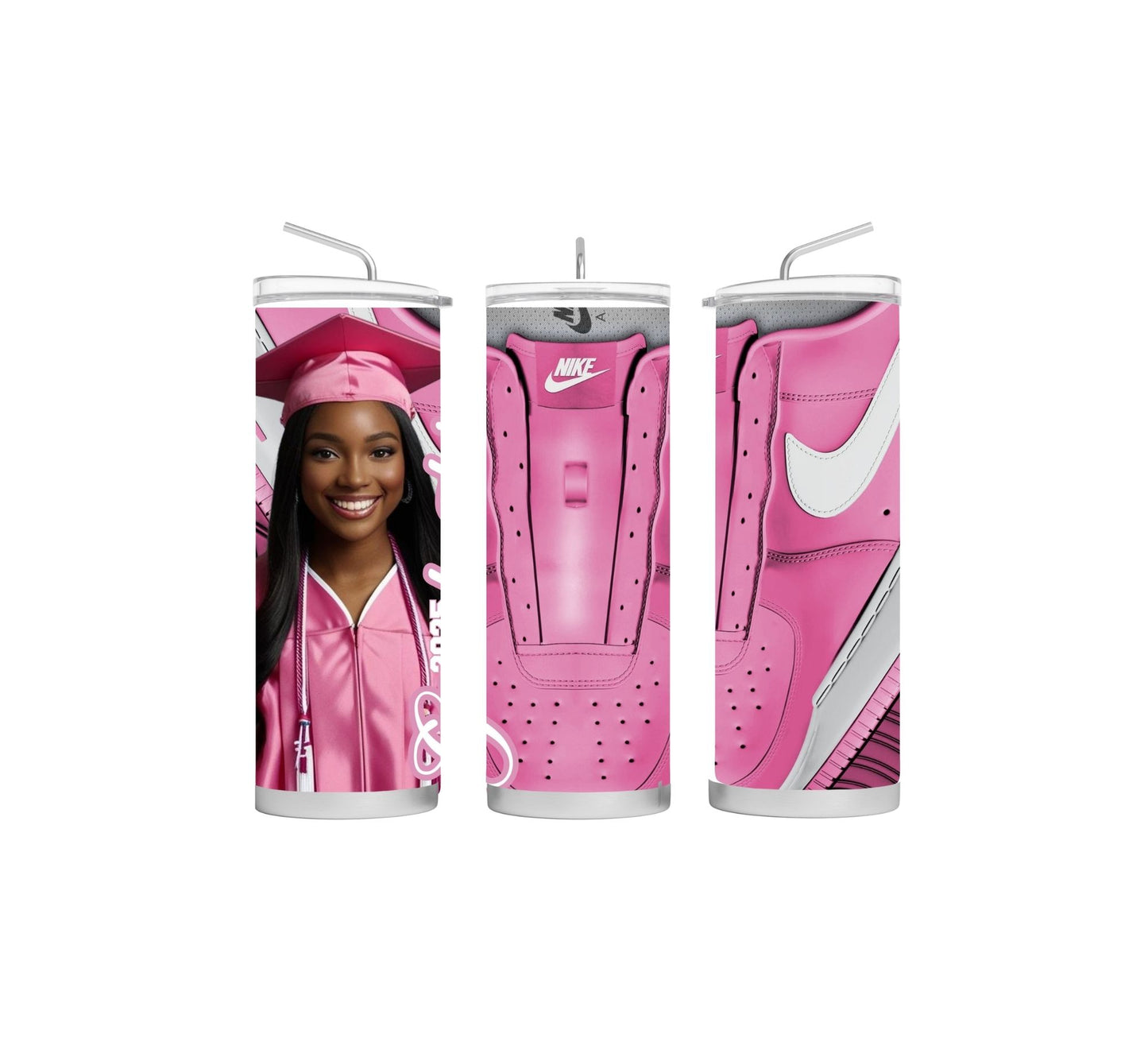 Graduation Pink Tumbler Template