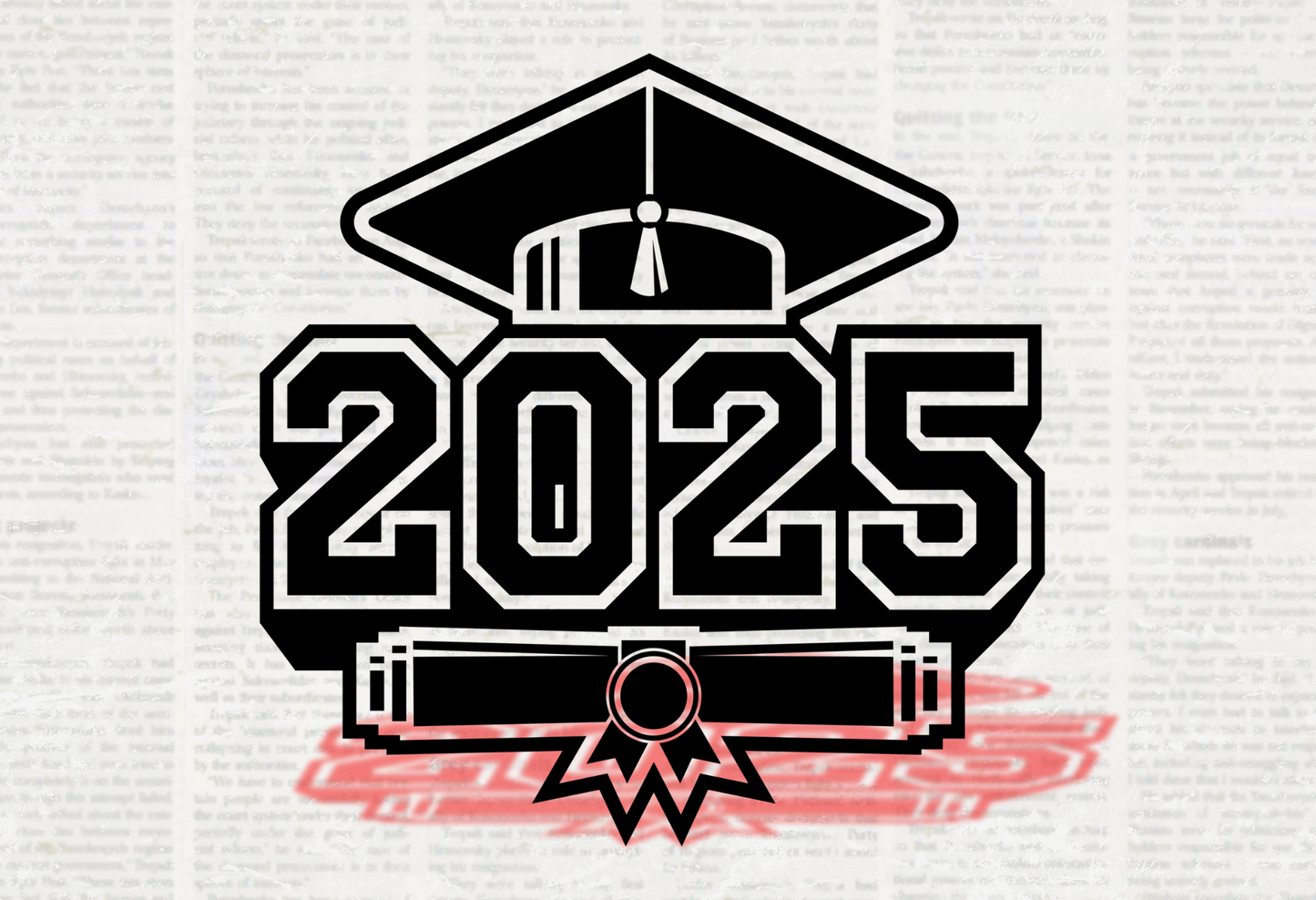 GRADUATION NEWSPAPER TEMPLATE (Red)