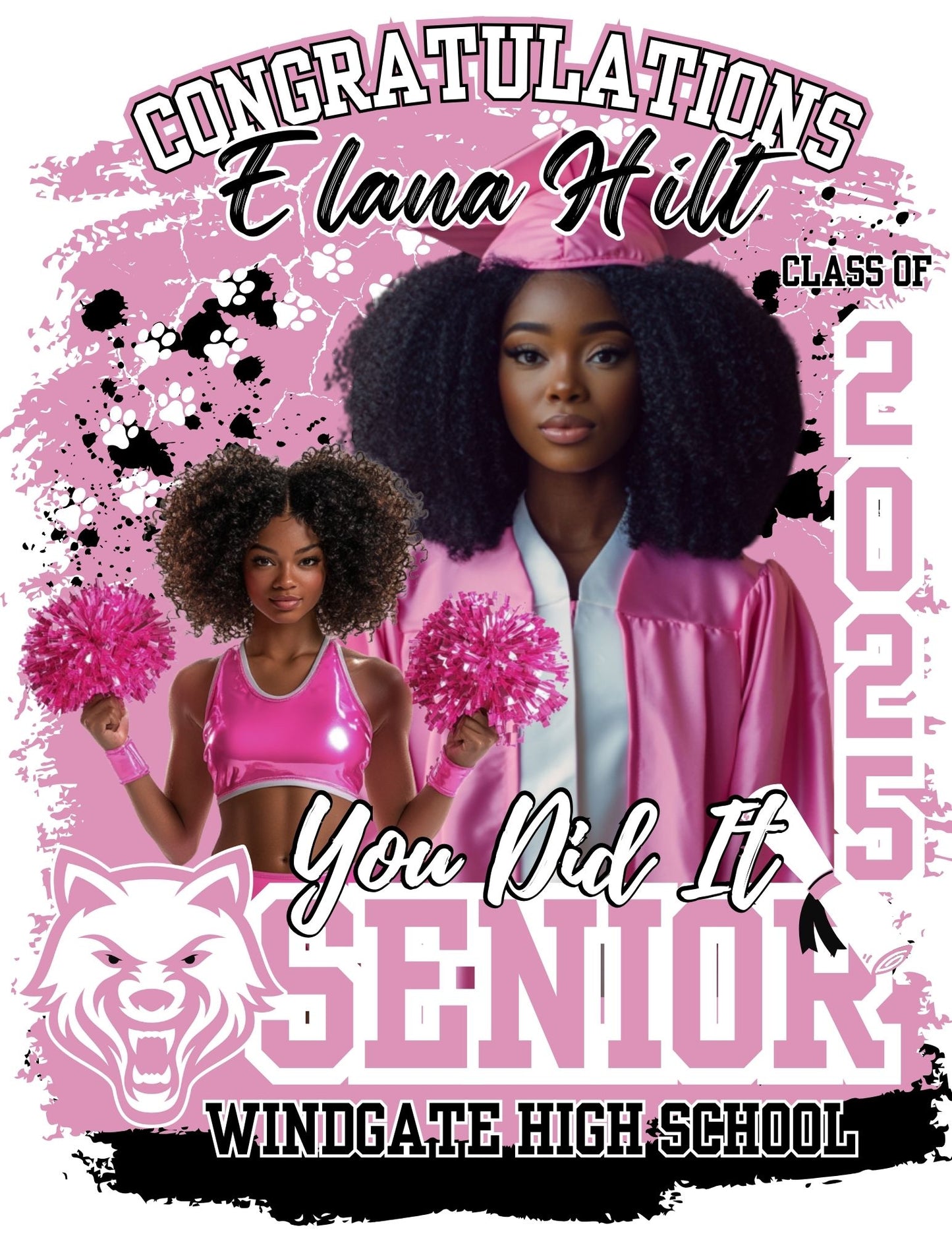 SHIRT SENIOR TEMPLATE - PINK
