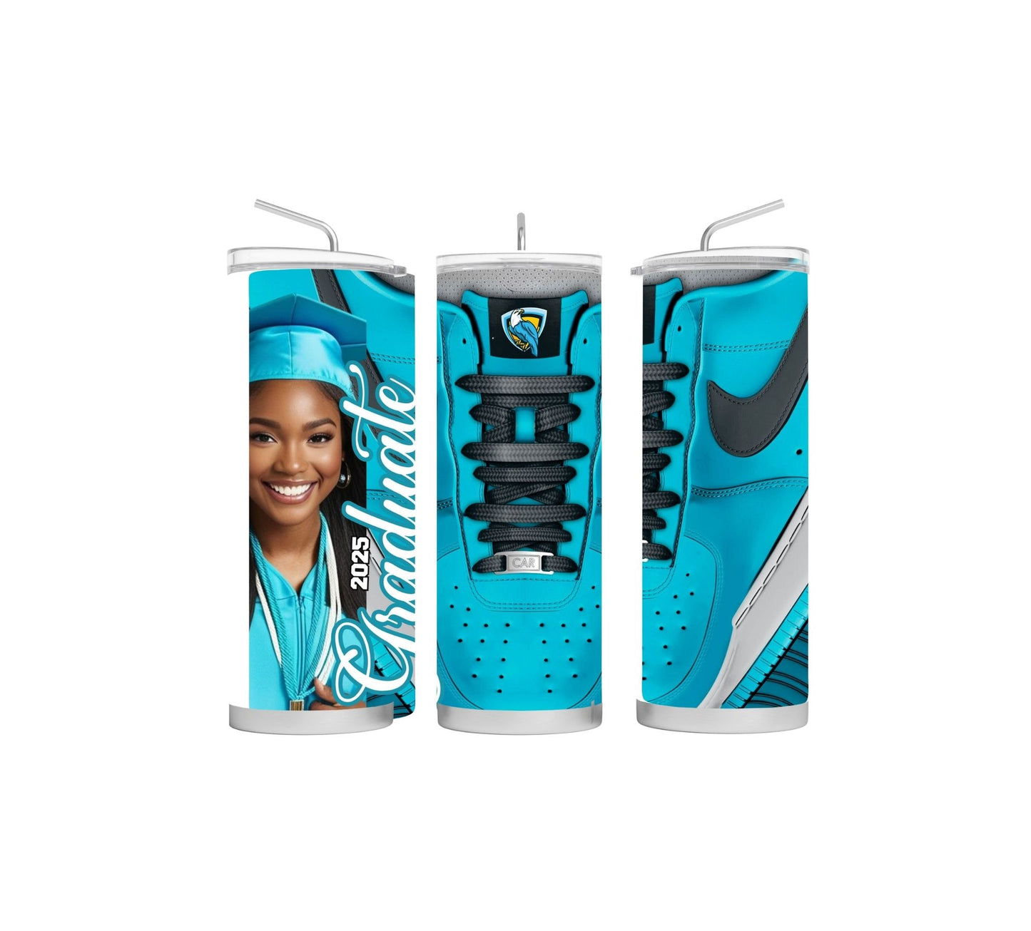 Graduation Turquoise/Teal Tumbler Template
