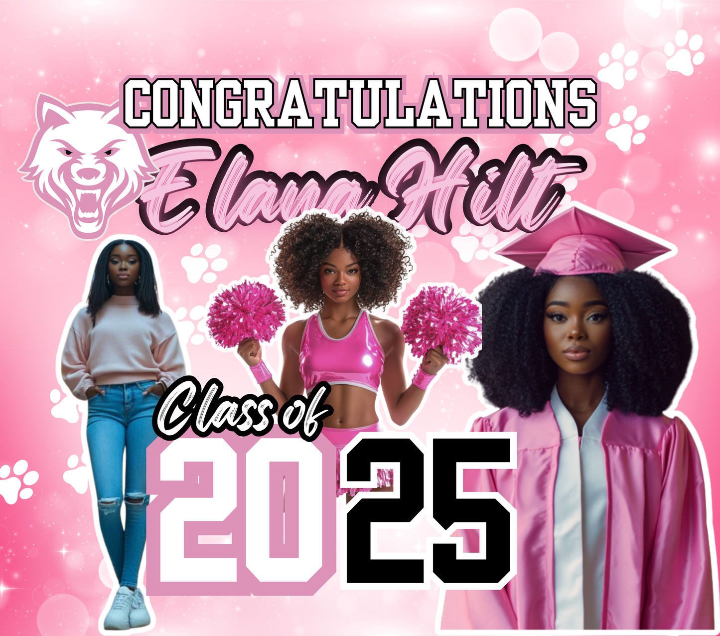 Graduation Yard Sign - Pink