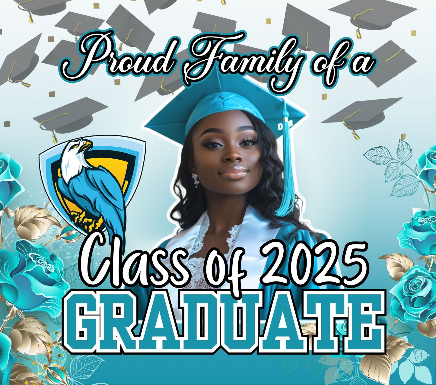 TURQUOISE/TEAL YARD SIGN TEMPLATE