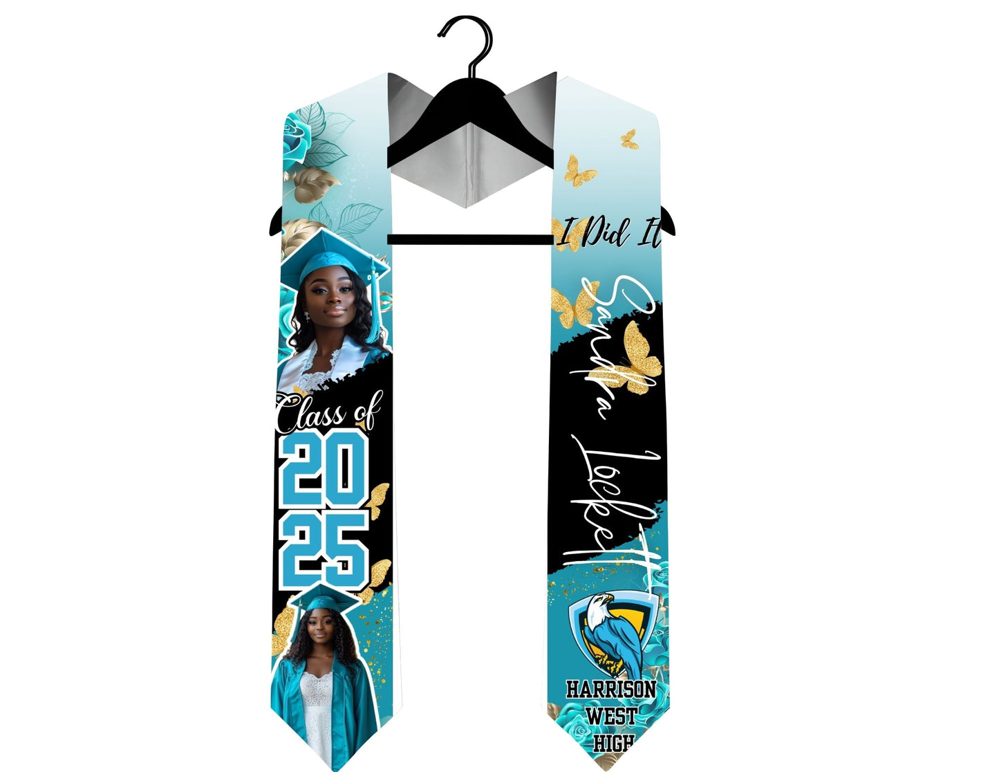 Editable Digital TURQUOISE/TEAL Stole