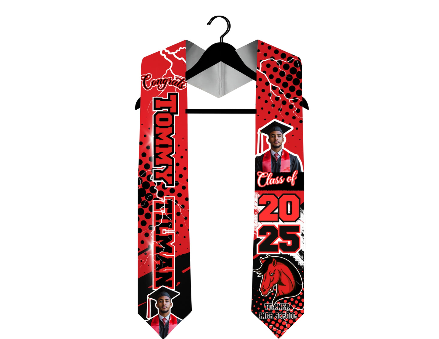 Editable Digital Stole Template - Red