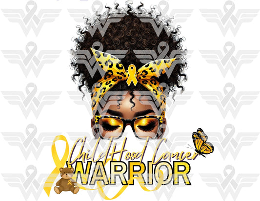 Childhood Cancer Awareness Warrior Editable