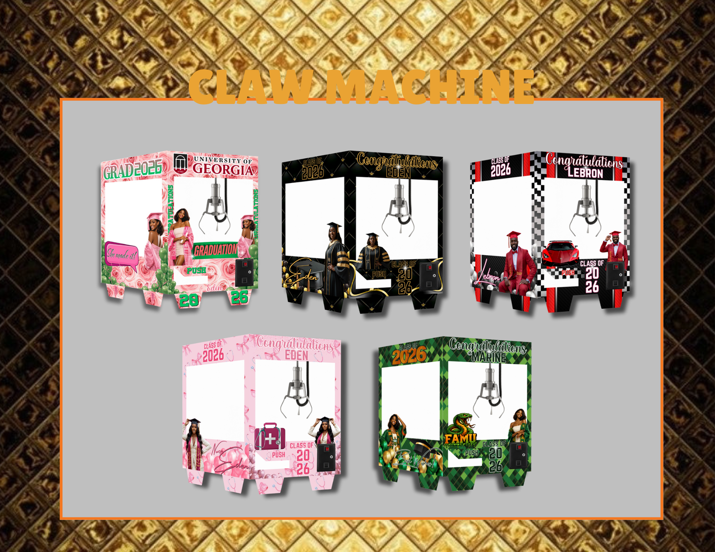 Graduation Party Bundle 2026 Template | Editable Grad Party Decorations, Arch Wall, Welcome Sign, Yard Sign, Treat Bags, Cubes, Invitation, Menu