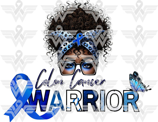 Colon Cancer Awareness Warrior Editable Template