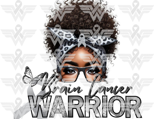 Brain Cancer Awareness Warrior Editable Template