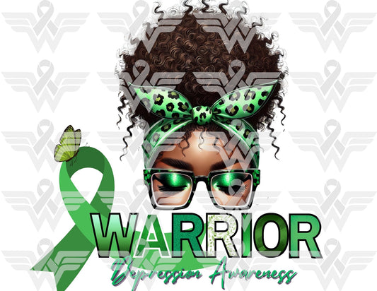 Depression Awareness Warrior Editable Template