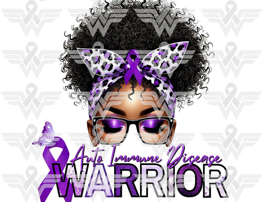 Auto Immune Disease Awareness Warrior Editable Template