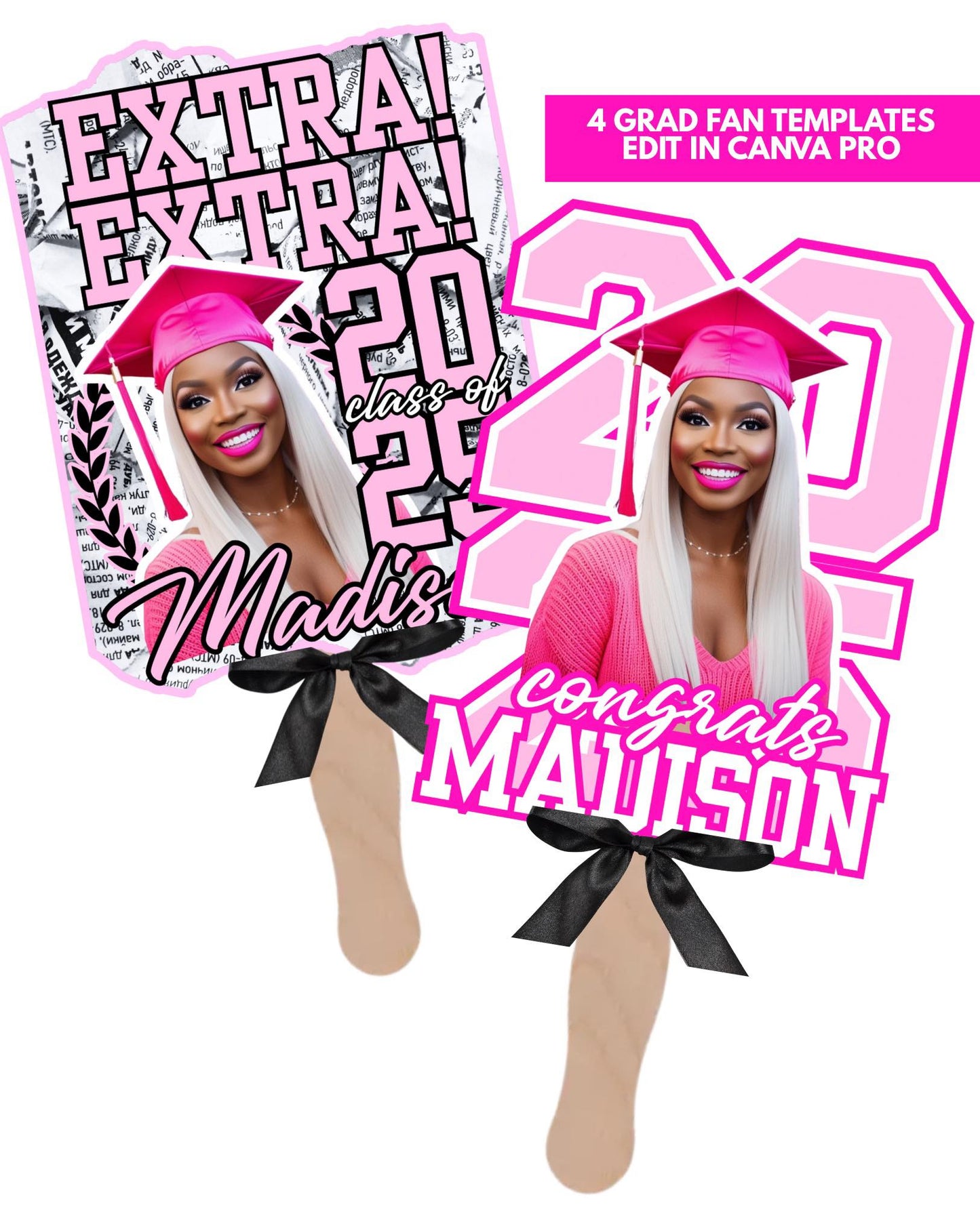 4 Pink Grad Templates