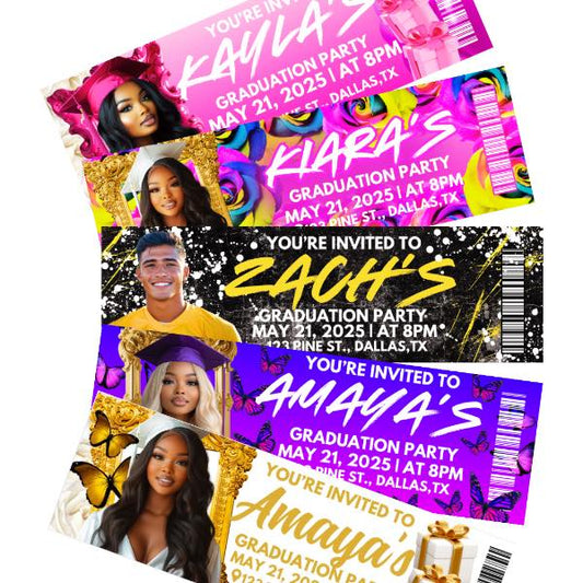 Grad Ticket Templates