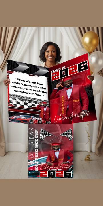 Graduation Jumbo Card - Race Academy