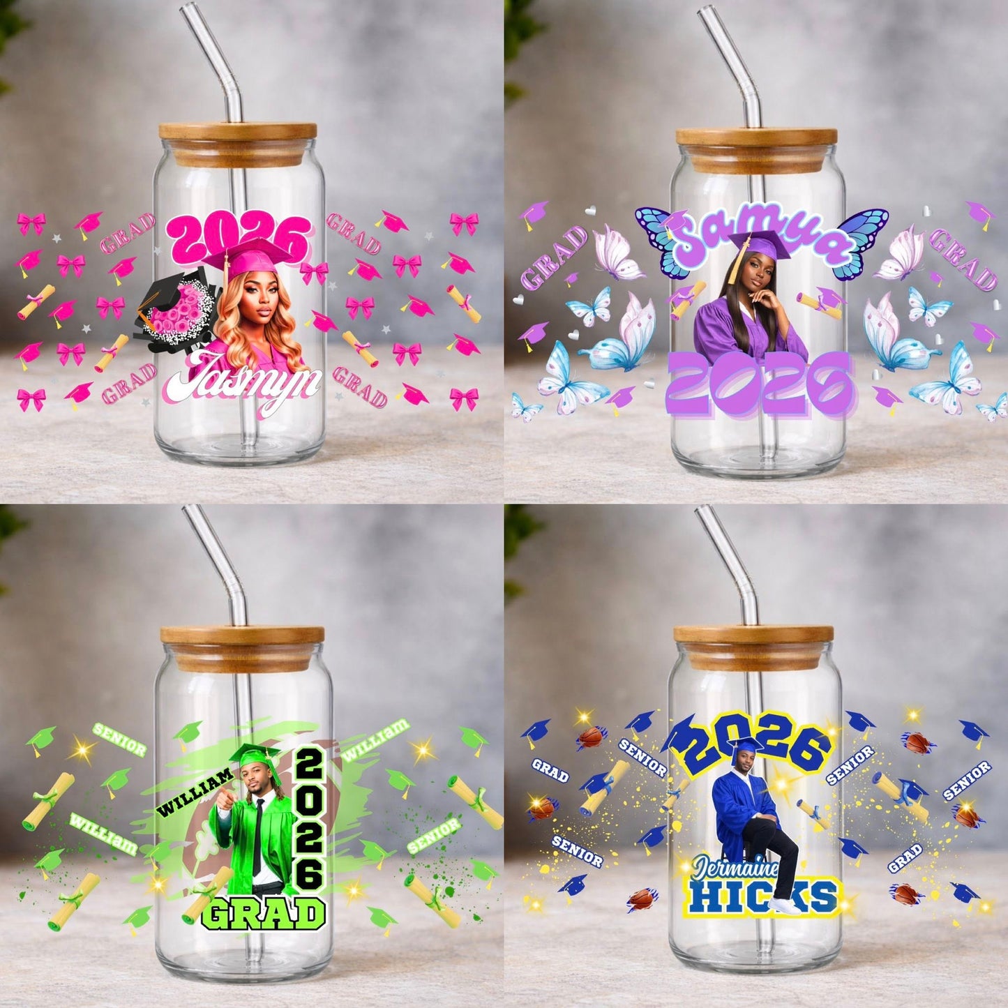 GRAD UV DTF WRAPS EDITABLE TEMPLATES