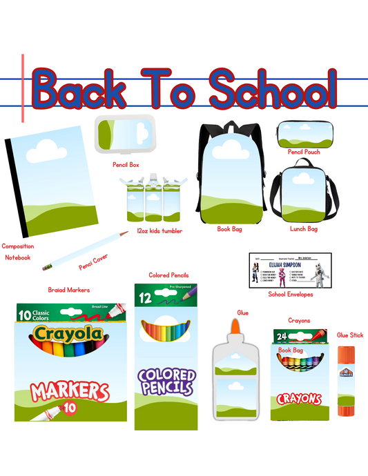 Blank Back to School Mockup