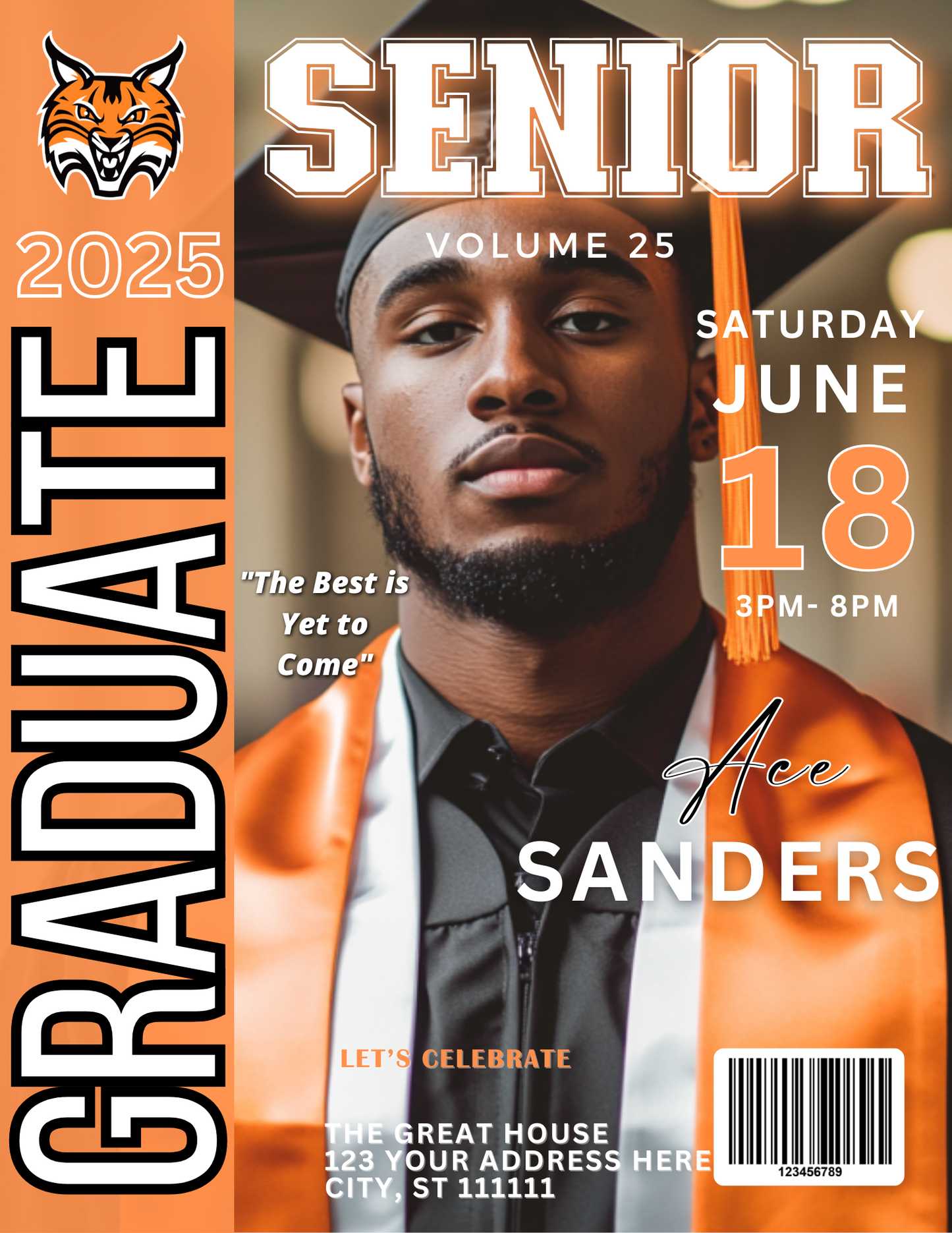 Magazine Cover Template - Orange