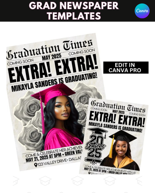Graduation Newspaper Templates