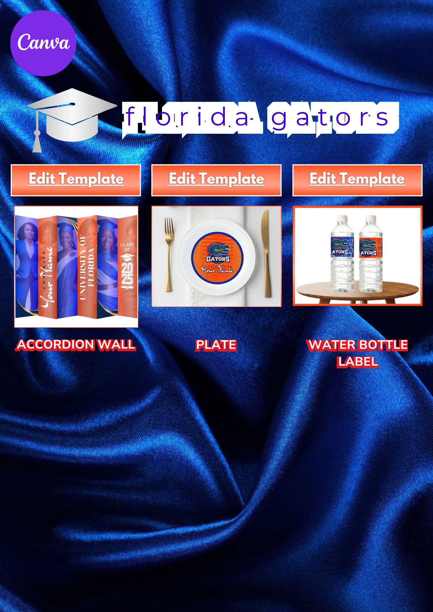 FLORIDA GATORS - Grad Party Bundle Templates