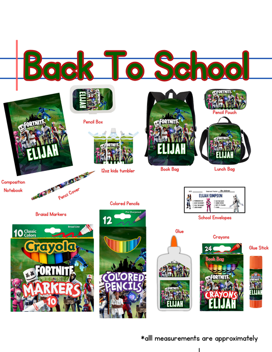 Fortnite Back to School Mockup