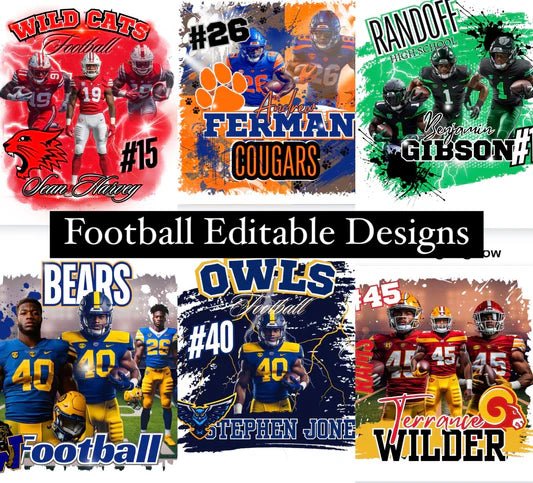 FOOTBALL DIGITAL EDITABLE CANVA TEMPLATES