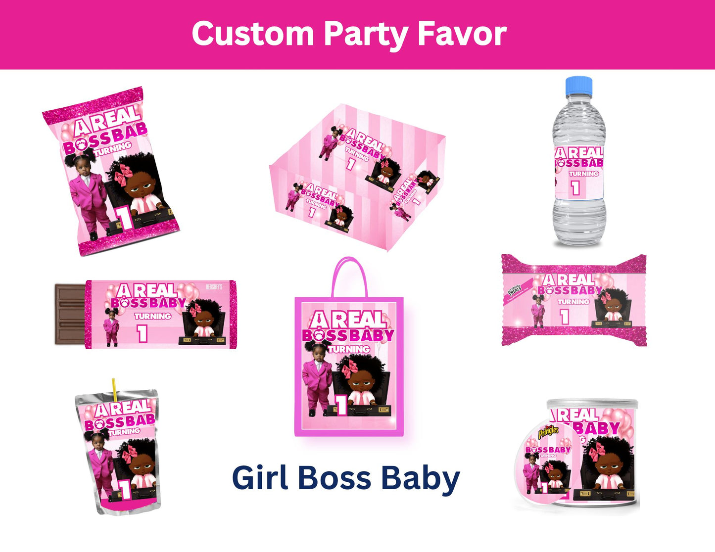 Girl Boss Baby Party Favor Bundle