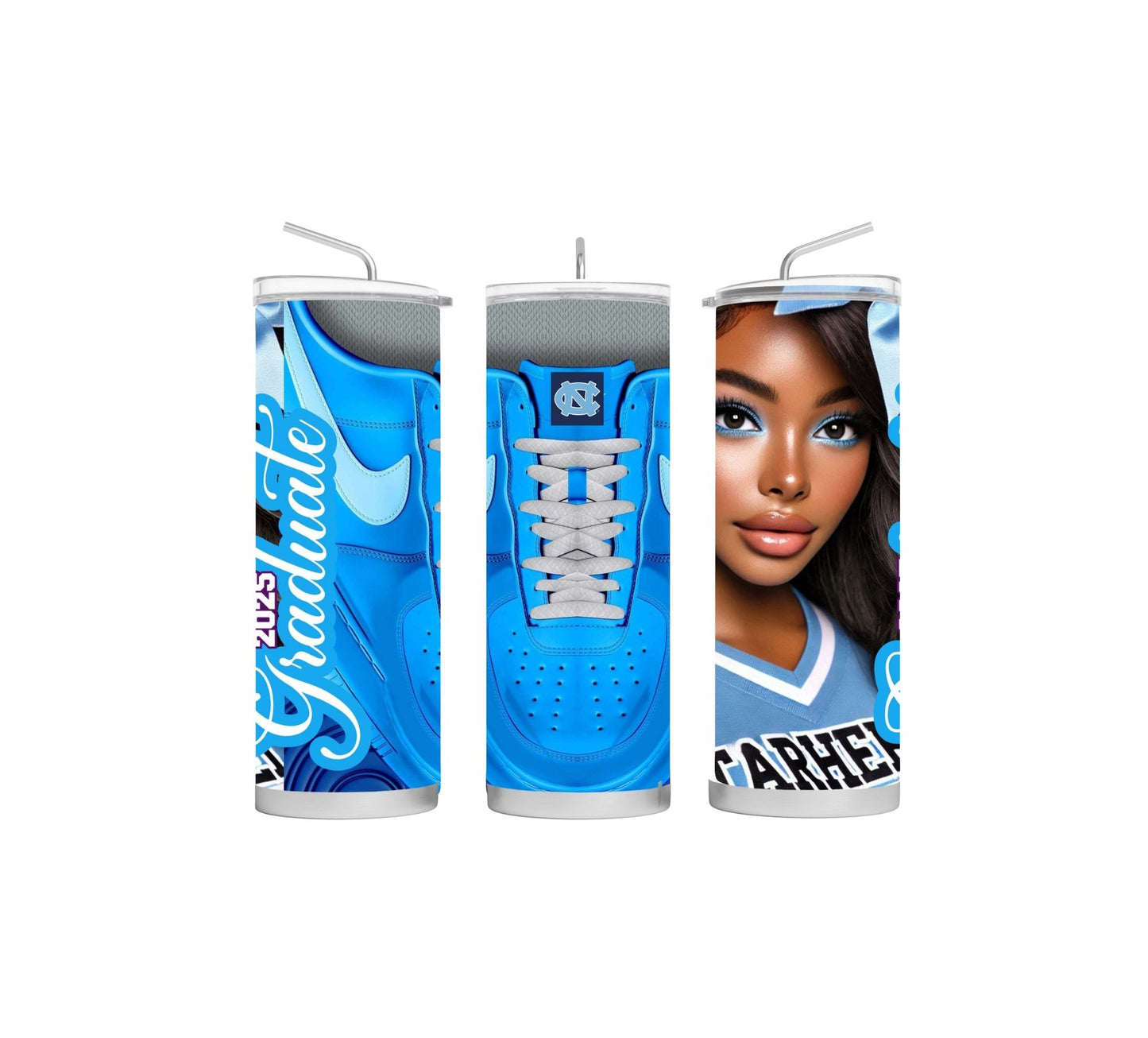 Graduation Light Blue Tumbler Template