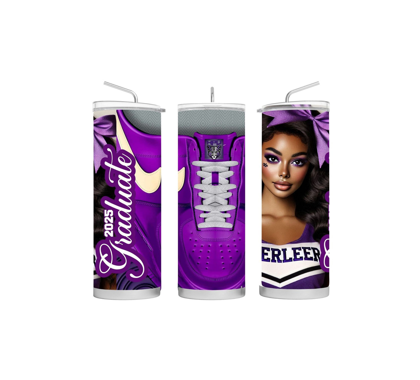 Graduation Purple Tumbler Template