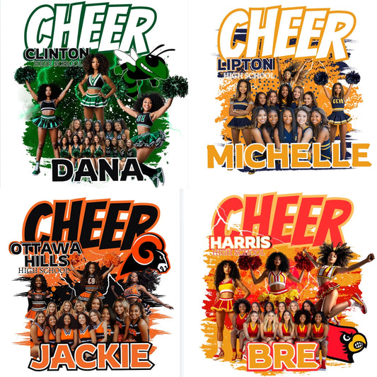 CHEERLEADER DIGITAL EDITABLE CANVA TEMPLATES