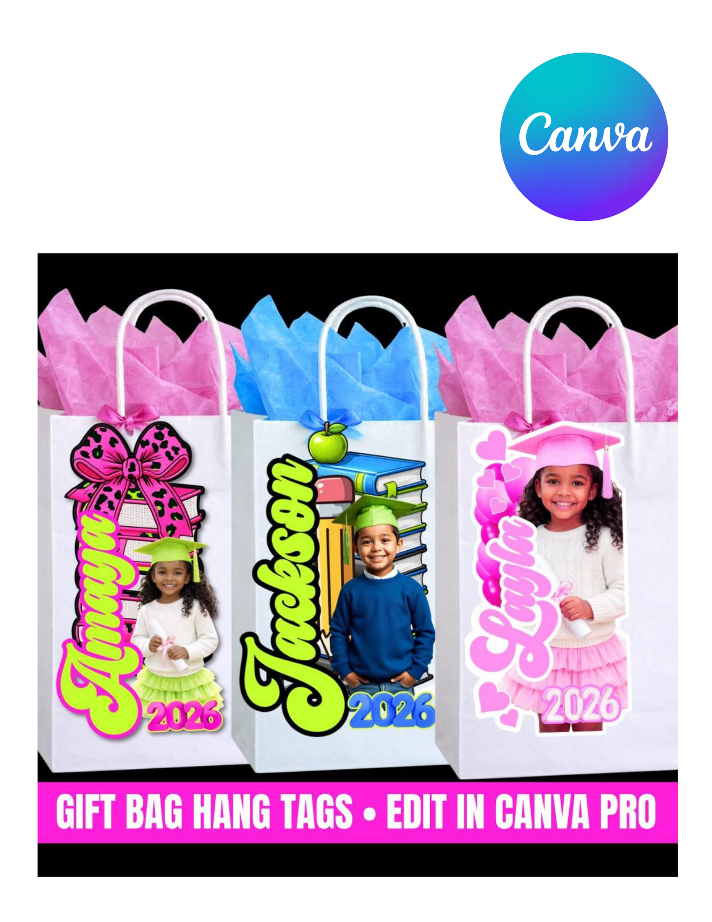 KIDS GRAD GIFT BAG HANG TAGS