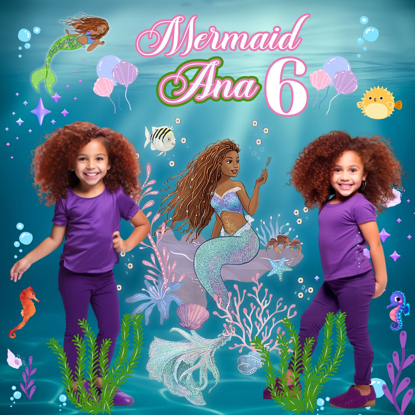 Little Mermaid Design Template