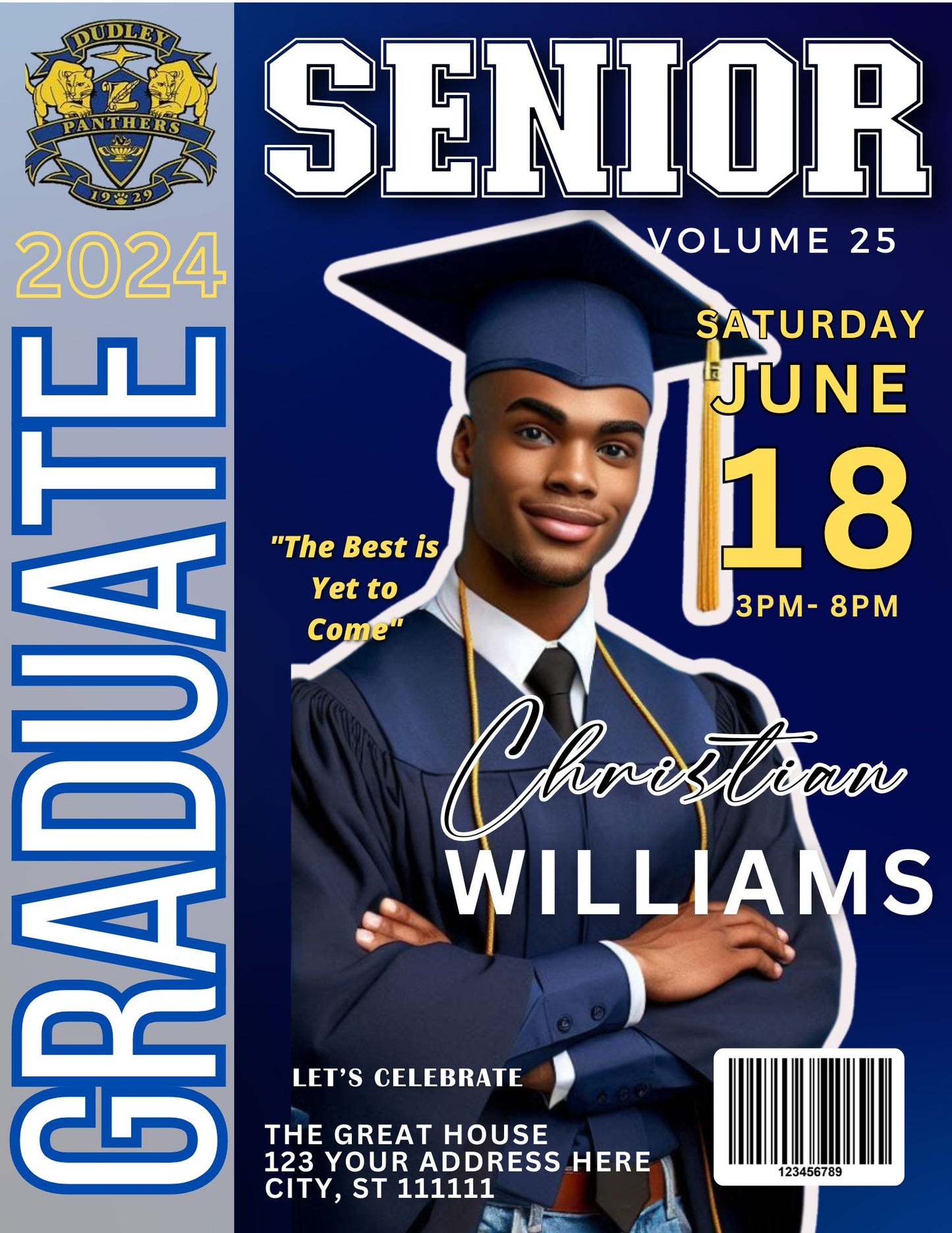 SENIOR MAGAZINE COVER TEMPLATE