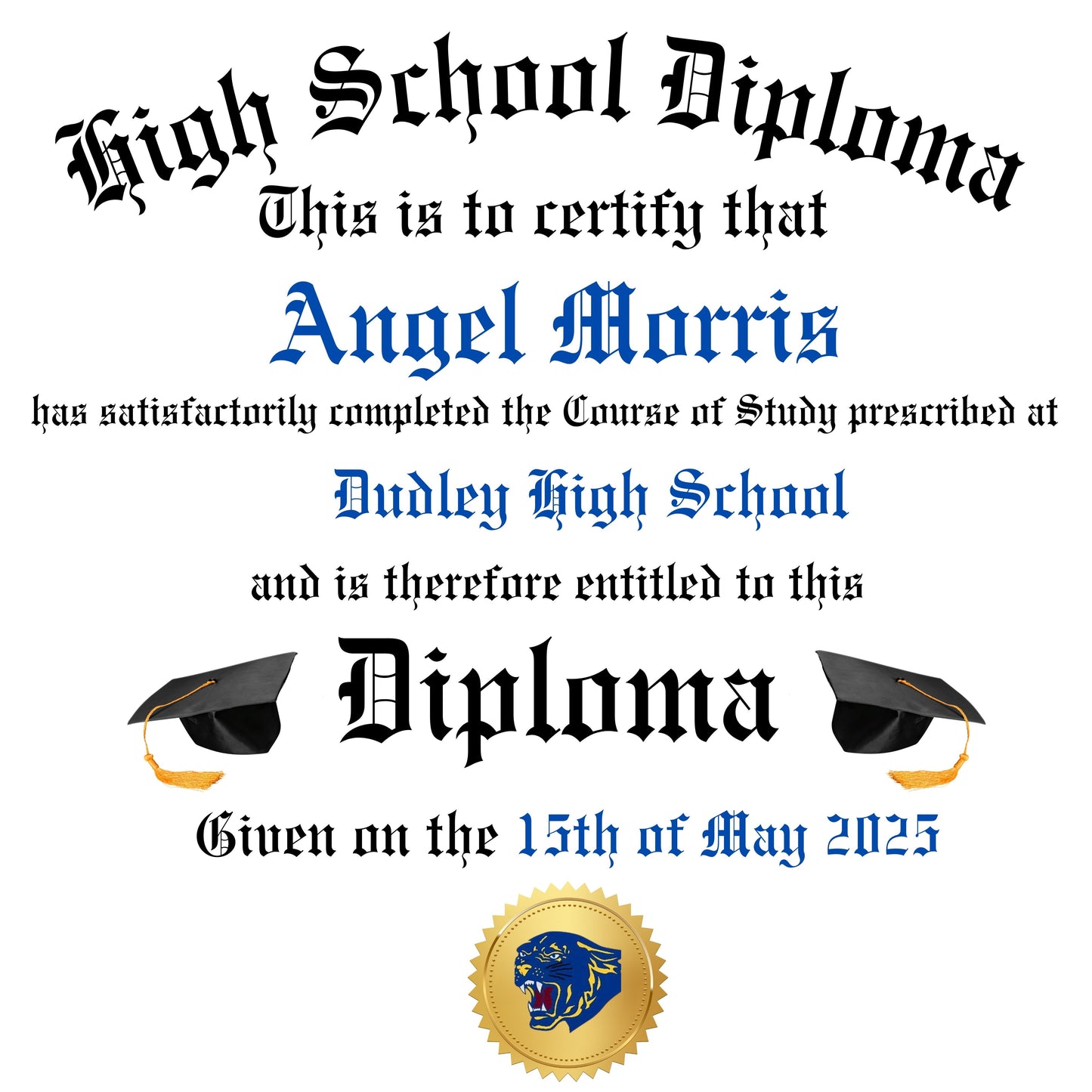 HIGH SCHOOL DIPLOMA TEMPLATE AND PILLOW MOCKUP